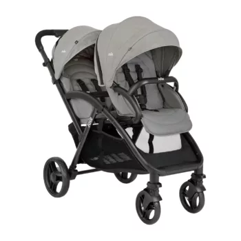 Joie Evalite duowagen, praktische en compacte duo buggy met de mogelijkheid om een autostoel te bevestigen, geschikt voor kinderen van verschillende leeftijden, ideaal voor ouders die flexibiliteit en gebruiksgemak zoeken.