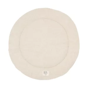 Jollein Boucle Boxkleed Rond – een rond, extra zacht boxkleed gemaakt van boucléstof, voorzien van een dikke, gewatteerde vulling voor comfort, ontworpen om je baby een knusse en veilige speelplek te bieden in de box, perfect voor zowel spelen als rusten.