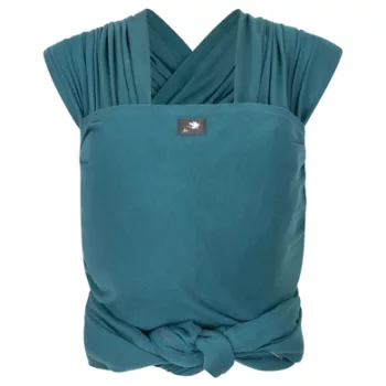 Hoppediz Elastische Draagdoek – een zachte en rekbare draagdoek gemaakt van huidvriendelijk katoen, ontworpen om je baby comfortabel en veilig te dragen vanaf de geboorte tot ongeveer 9 kg, biedt meerdere ergonomische draagposities en gemakkelijke aanpassing voor zowel ouder als kind.